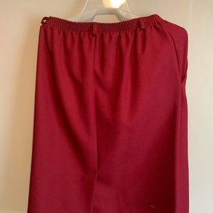 Red skirt midi length